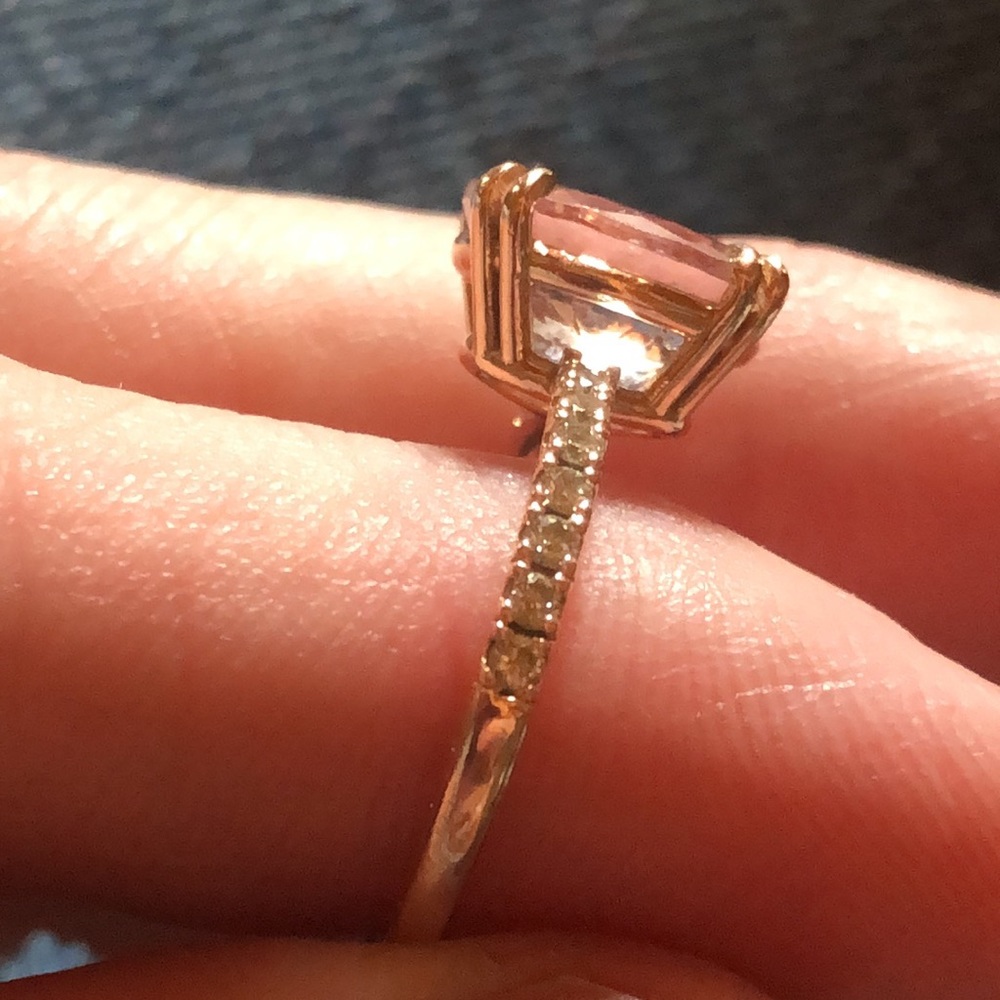 Morganite Diamond ring. - Picture 3 of 6
